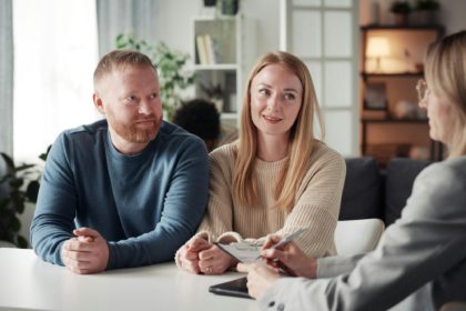 Young couple having a wish to adopt a child